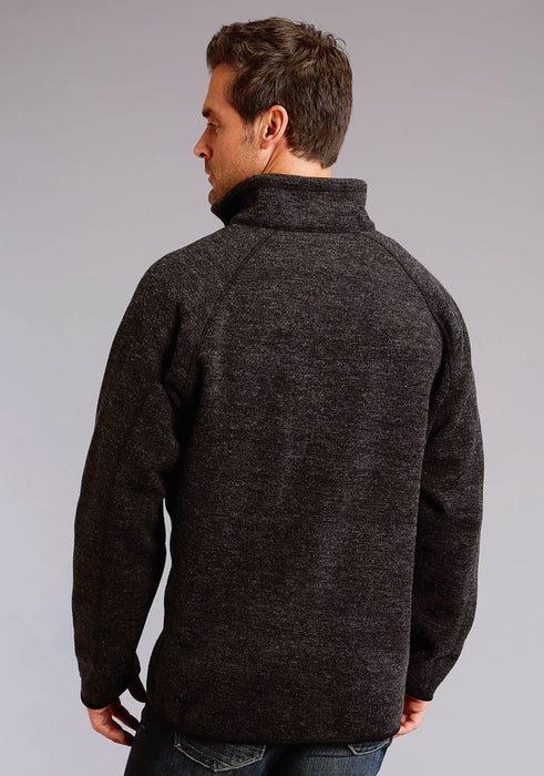 Men's Stetson Grey Fuzzy Bonded Sweater
