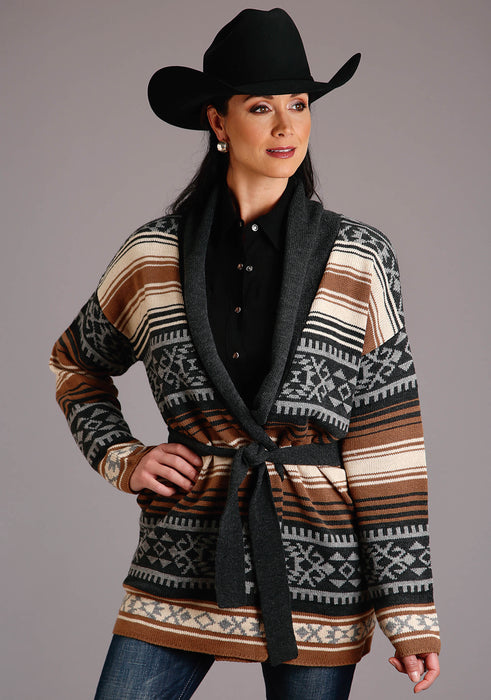 Stetson Brown Serape Cardigan Sweater