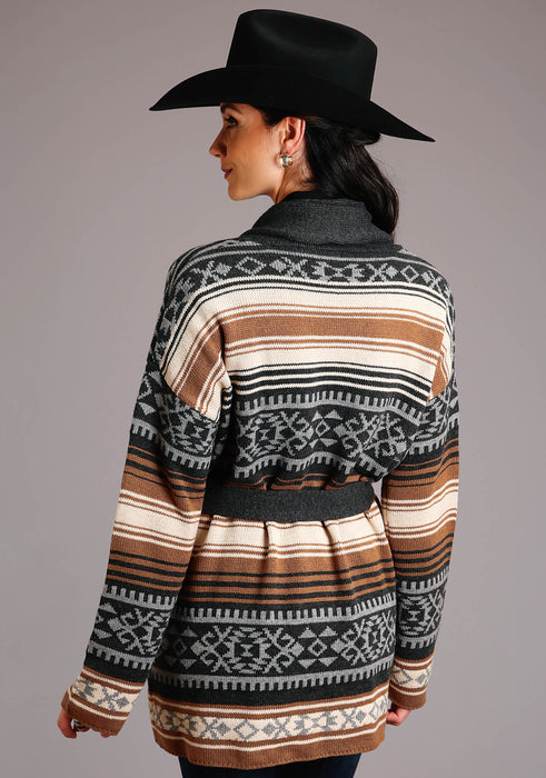 Stetson Brown Serape Cardigan Sweater