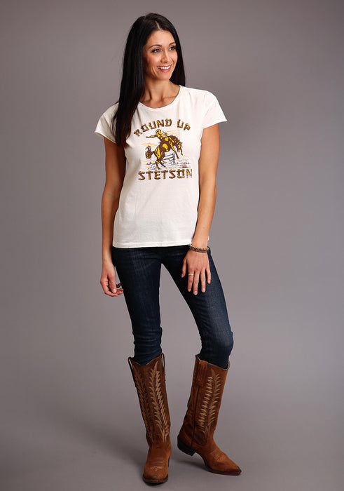 STETSON LADIES SHORT SLEEVE T-SHIRT