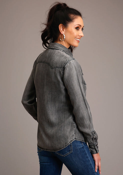 Stetson Black Wash Denim Blouse