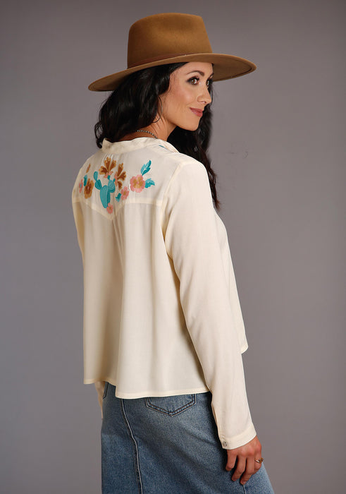 Women's Stetson Cream Rayon Crepe Blouse