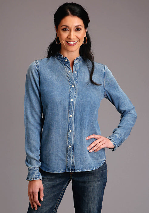 Stetson Tencel Denim Long Sleeve Blouse