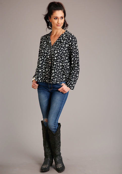 Stetson Southwestern Rayon Twill Long Sleeve Blouse