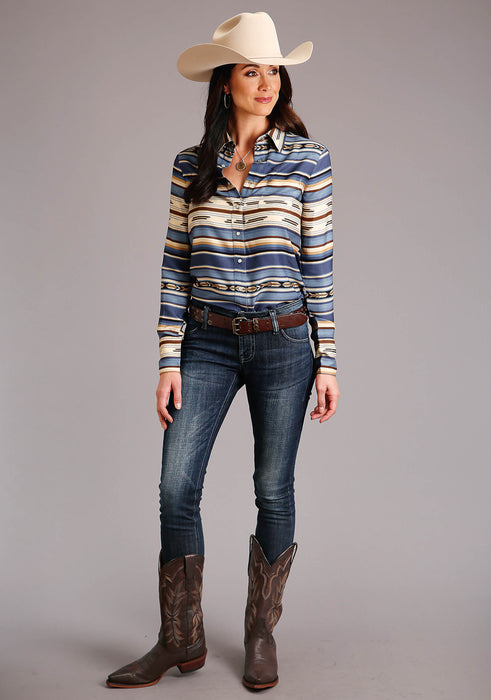 Stetson Indigo Serape Long Sleeve Shirt