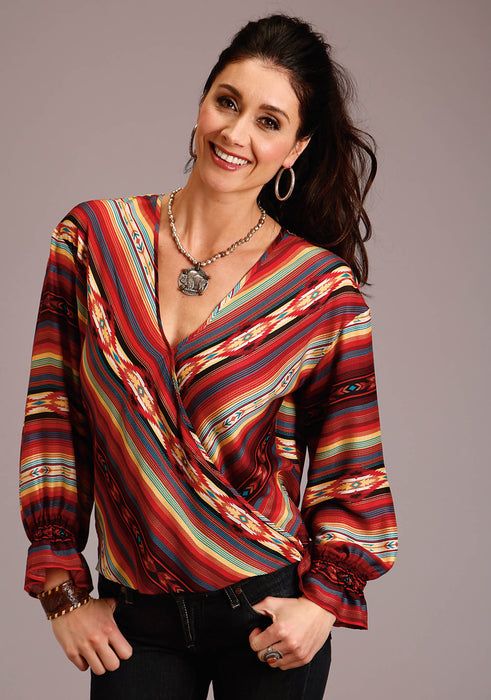 Women's Stetson Serape Stripe Western Long Sleeve Blouse