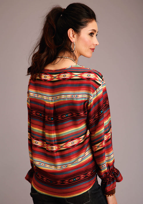 Women's Stetson Serape Stripe Western Long Sleeve Blouse