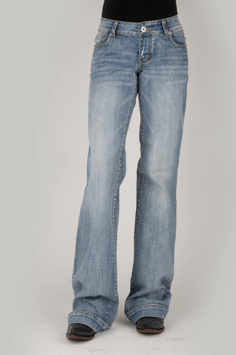 Women's Stetson Light Wash Low Rise Western Trouser Jeans