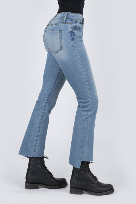 HIGH WAIST FLARE CROP JEAN      OWS