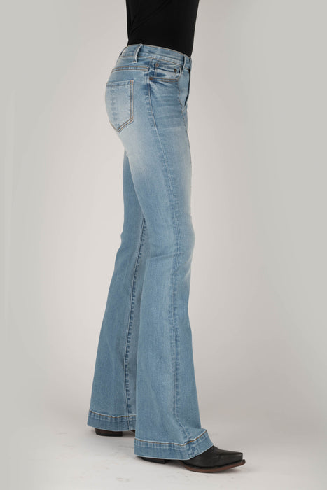 Women's Stetson High Waist Light Wash Flare Western Jeans