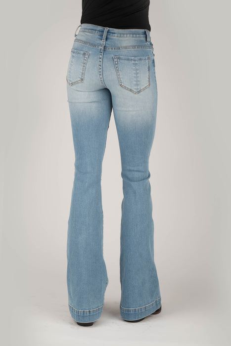 Women's Stetson High Waist Light Wash Flare Western Jeans