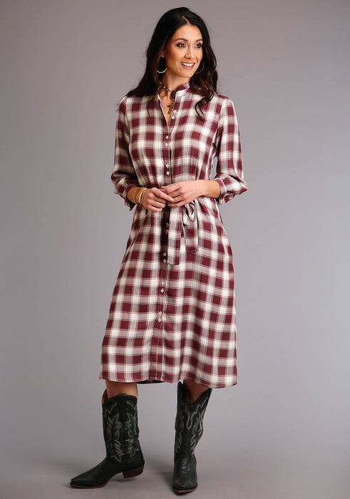 Women's Stetson "Gaucho Plaid" Western Shirt Dress