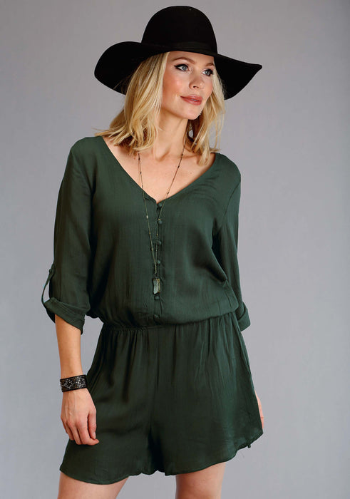 Women's Stetson Olive Woven Twill Romper