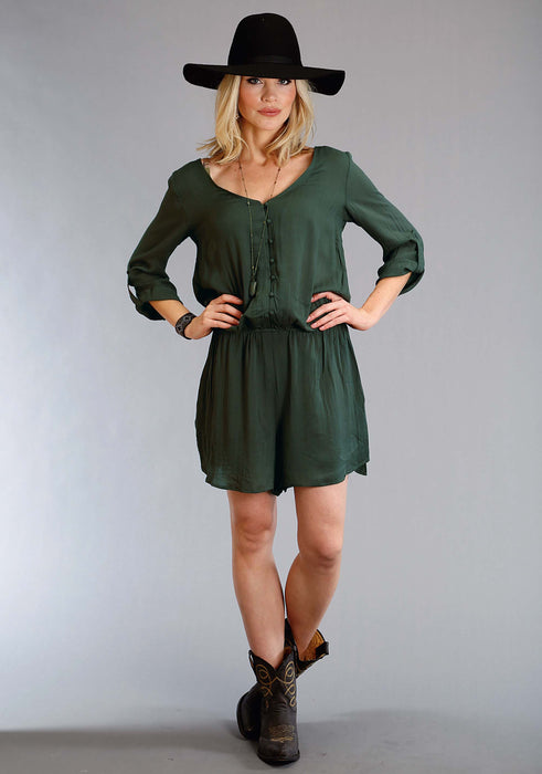 Women's Stetson Olive Woven Twill Romper