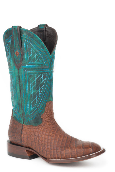 Men's Stetson "Big Horn" Tobacco Alligator Cowboy Boot