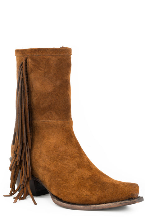 Women's Stetson Halle Suede Fringe Side Zip Boot