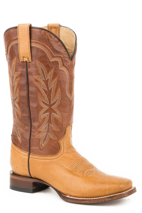 Women's Stetson Tan Western Square Toe Boot