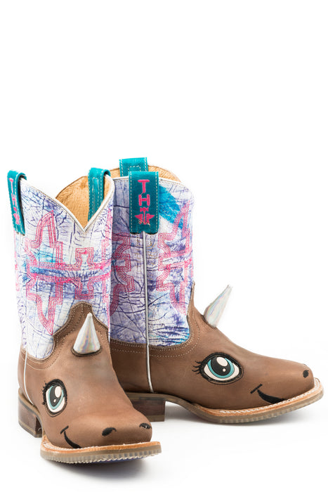 Girls Tin Haul "Unicorn" Western Square Toe Boot