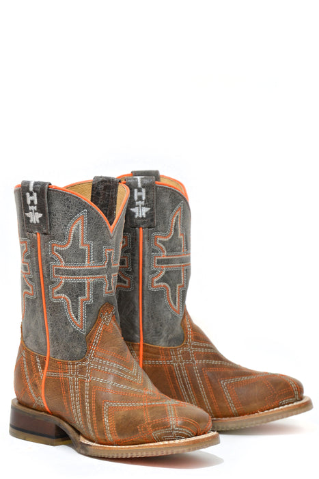 Boys Tin Haul "Keep Me In Stitches" Western Square Toe Boot