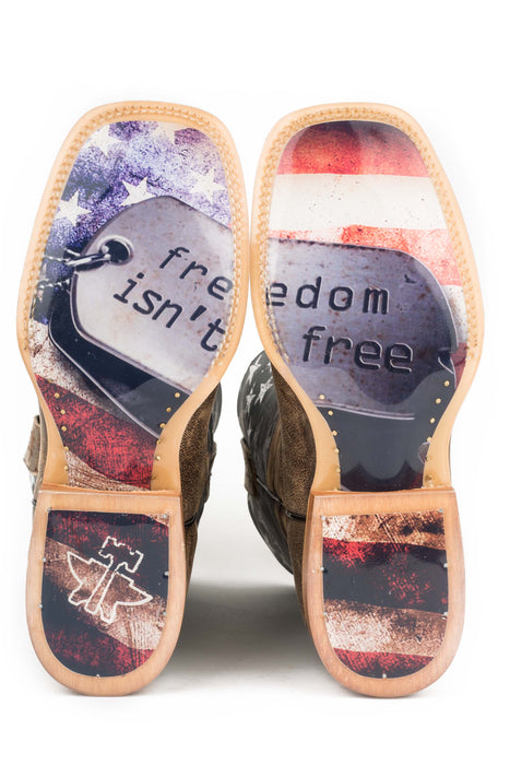 Men's Tin Haul "Freedom" Western Square Toe Boot