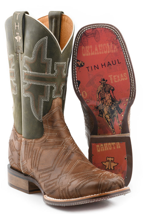 Men's Tin Haul "I'm In Stitches" Western Square Toe Boot