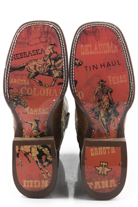 Men's Tin Haul "I'm In Stitches" Western Square Toe Boot