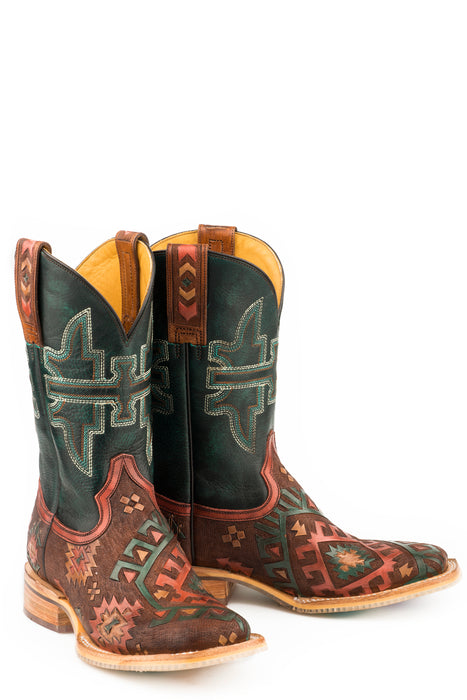 Women's Tin Haul "Aztrina" Western Square Toe Boot