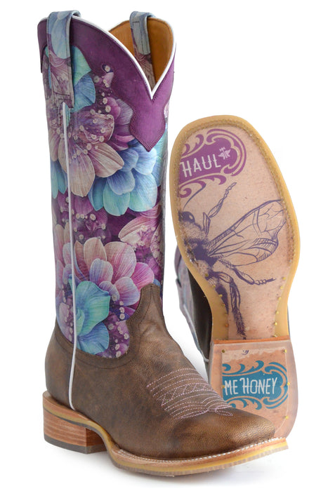 Women's Tin Haul "Honeylicious" Western Square Toe Boot