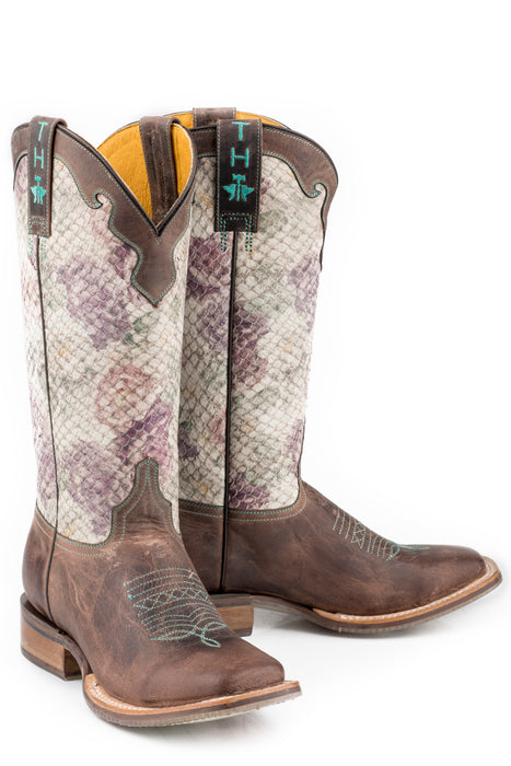 Women's Tin Haul "Rosealicious" Western Square Toe Boot