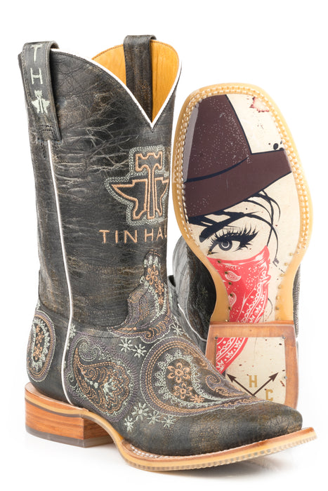 Women's Tin Haul "Bandana Bandit" Western Square Toe Boot