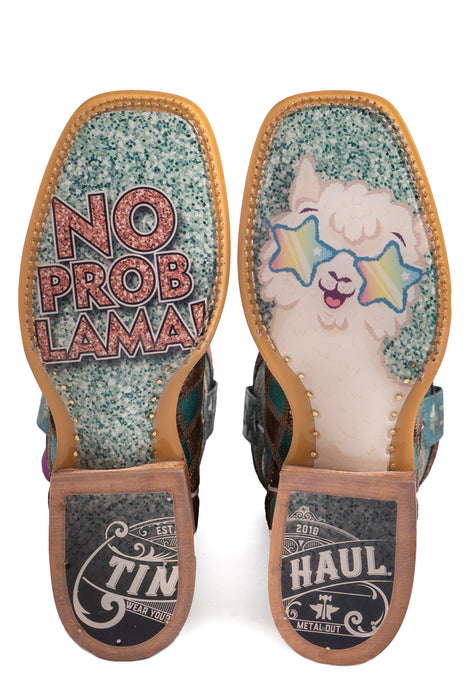Women's Tin Haul "No Prob-lama" Western Square Toe Boot