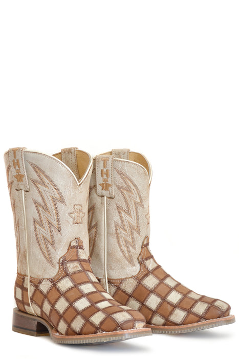 Boys Tin Haul "Check It Out" Western Square Toe Boot